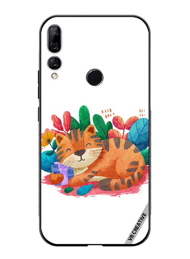 VR CREATIVE Protective Case Cover For Huawei Y9 Prime 2019 Sleepy Cat Design Multicolour - Image 1