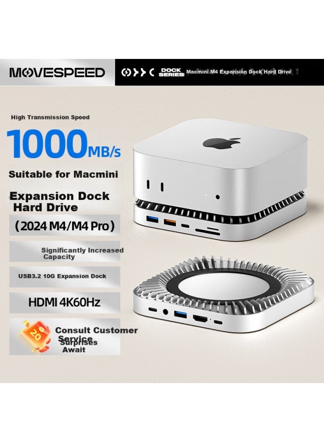 MOVESPEED Move Speed 1tb Portable Solid State Drive Compatible With Macmini M4 Expansion Dock, Ssd External Hard Drive, External Storage Expansion Dock - Image 1