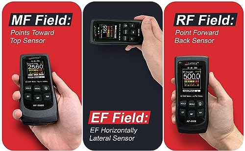 LATNEX AF-5000 5G EMF Meter RF Detector Tester and Reader with Calibration Certificate - Tests and Measures RF and Microwaves, 3-Axis Gauss or Tesla Magnetic Fields and Electrical ELF Fields - Image 5
