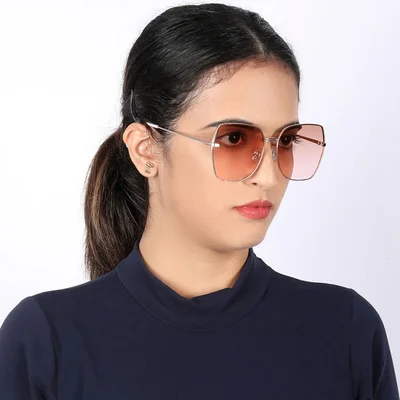 Woggles Stylish & Classy UV Protected Peach Oversized Sunglasses | Men & Women