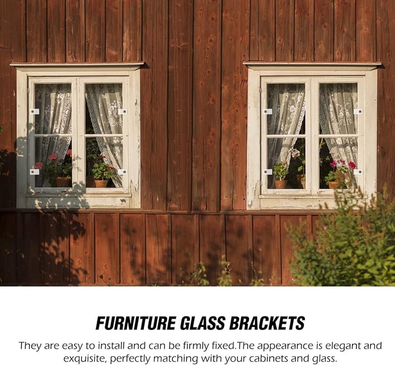 20Pcs Glass Clips Clamps With Screws Clear Glass Furniture Brackets - Image 3