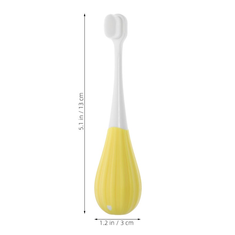 Extra Soft Manual Toothbrush For Kids Ages 2 5 With Ergonomic Handle Yellow Single Pack - Image 3