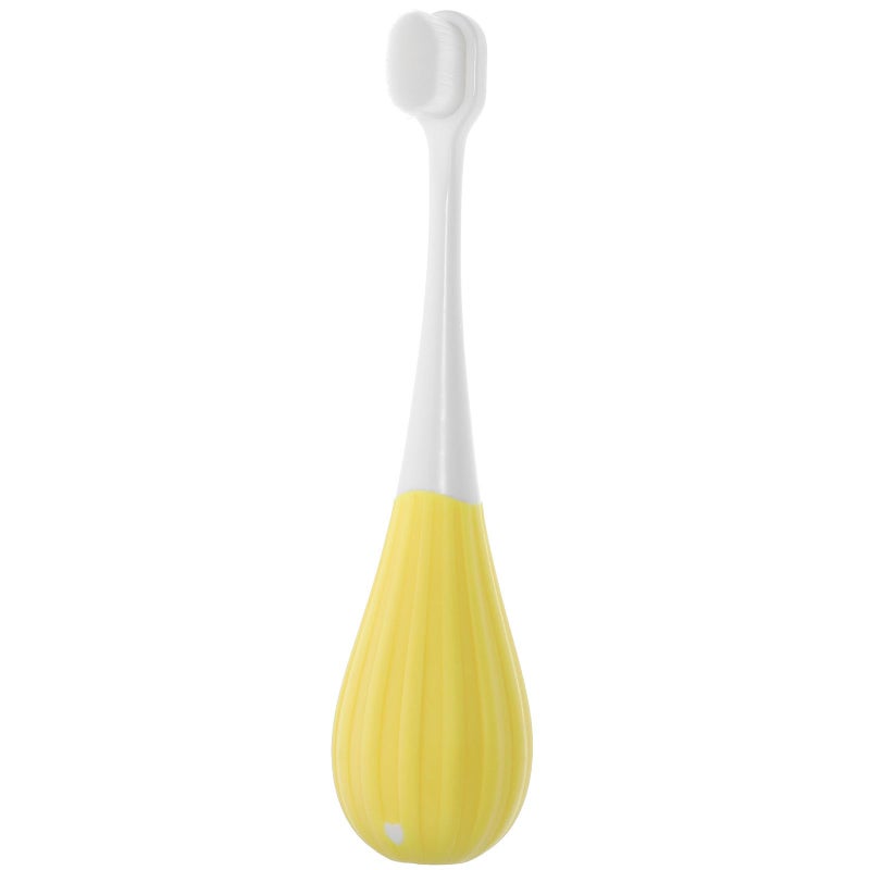 Extra Soft Manual Toothbrush For Kids Ages 2 5 With Ergonomic Handle Yellow Single Pack - Image 2