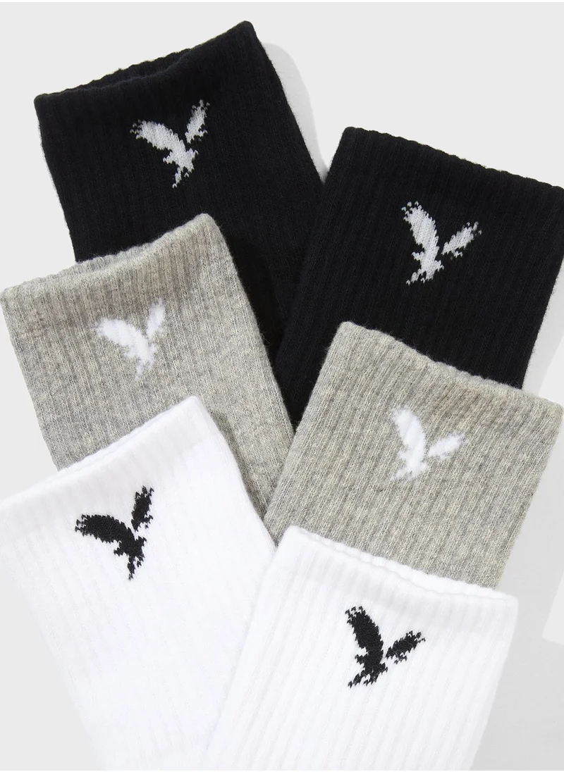 American Eagle 3 Pack Assorted Ankle Sock
