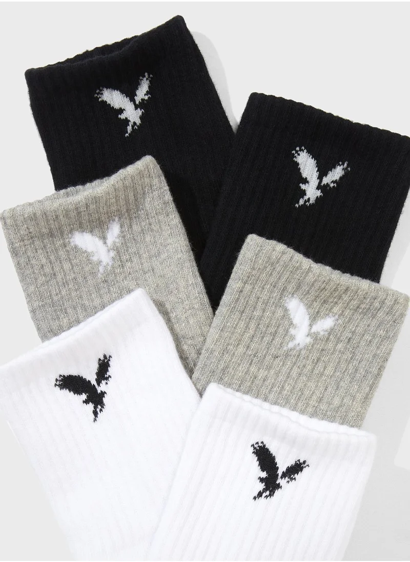 American Eagle 3 Pack Assorted Ankle Sock