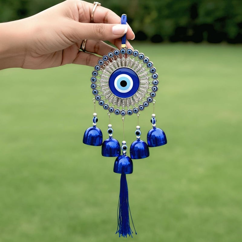 VIKACRAFT Evil Eye Wind Chime for Home Positive Energy Evil Eye Hanging for Home Dcor Items Wind Chimes for Balcony and Living Room Hanging Decorative Items - Image 2