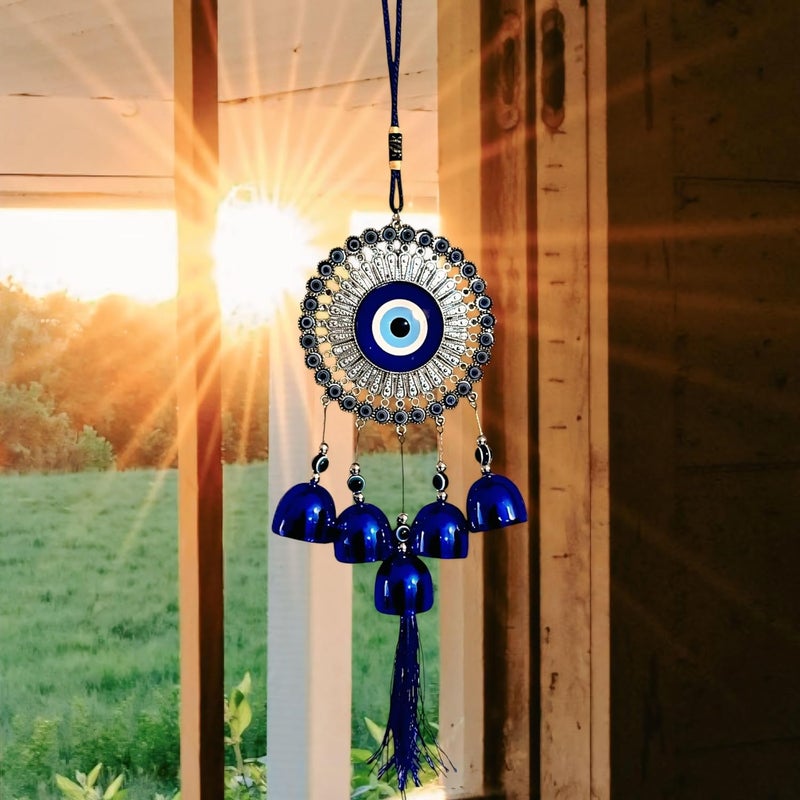 VIKACRAFT Evil Eye Wind Chime for Home Positive Energy Evil Eye Hanging for Home Dcor Items Wind Chimes for Balcony and Living Room Hanging Decorative Items - Image 1