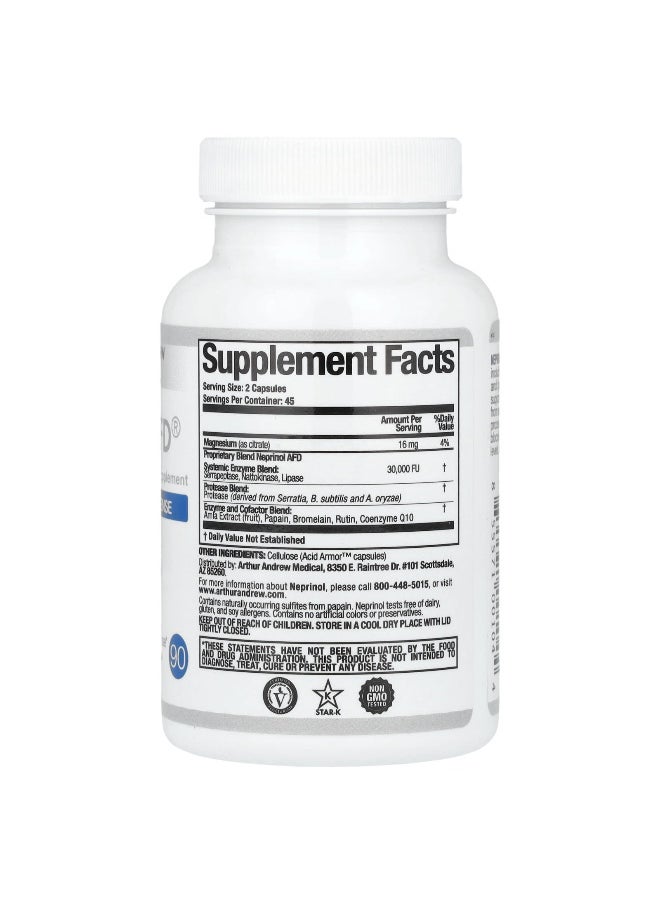 Arthur Andrew Medical Arthur Andrew Medical, Neprinol AFD®, Advanced Fibrin Defense, 90 Capsules  - Image 2