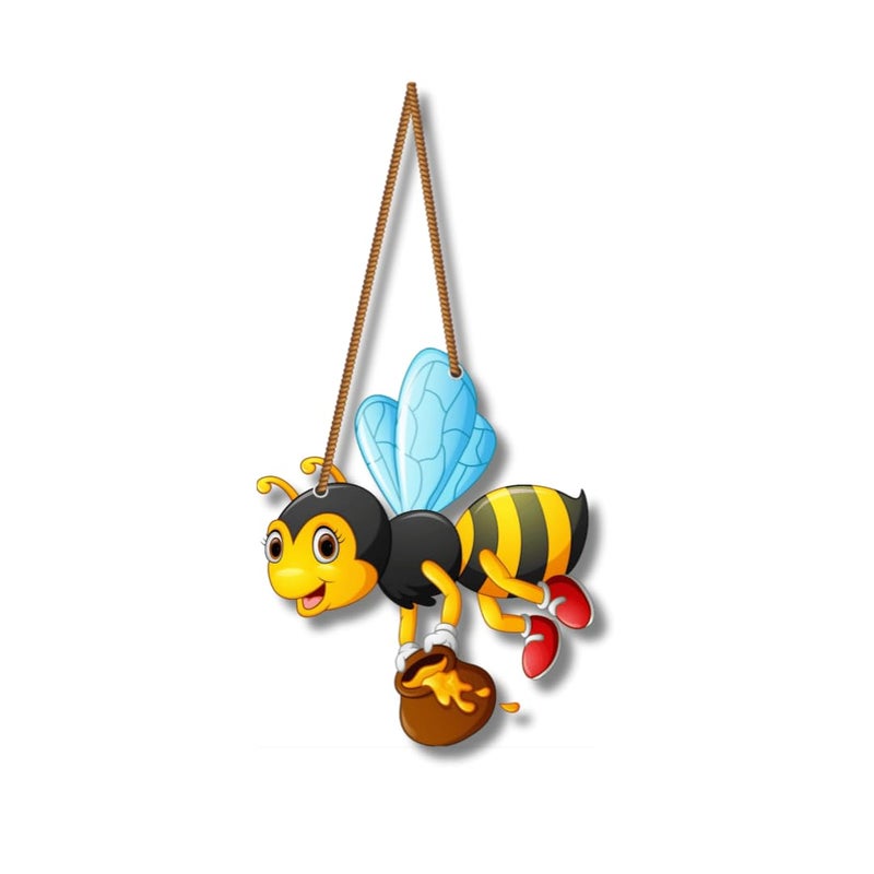 Art Monk Honey Bee Decorative Wall Hanging Wooden Art Decoration item for Living Room Bedroom Home Decor Gifts Wall Art For Hall - Image 1