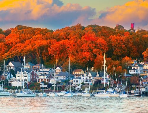Springboks Harbor in The Fall 500 Piece Puzzle for Adults Shows The Beauty of This Northeastern Habor in Fall Colors - Image 1
