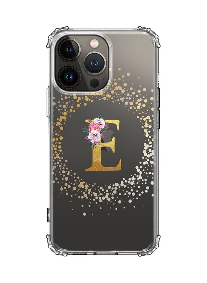 Stylizedd Monogram Design Classic Clear Cover for Apple iPhone 13 Pro Case Soft TPU Gel Thin Transparent Flexible Cover - E - Image 1