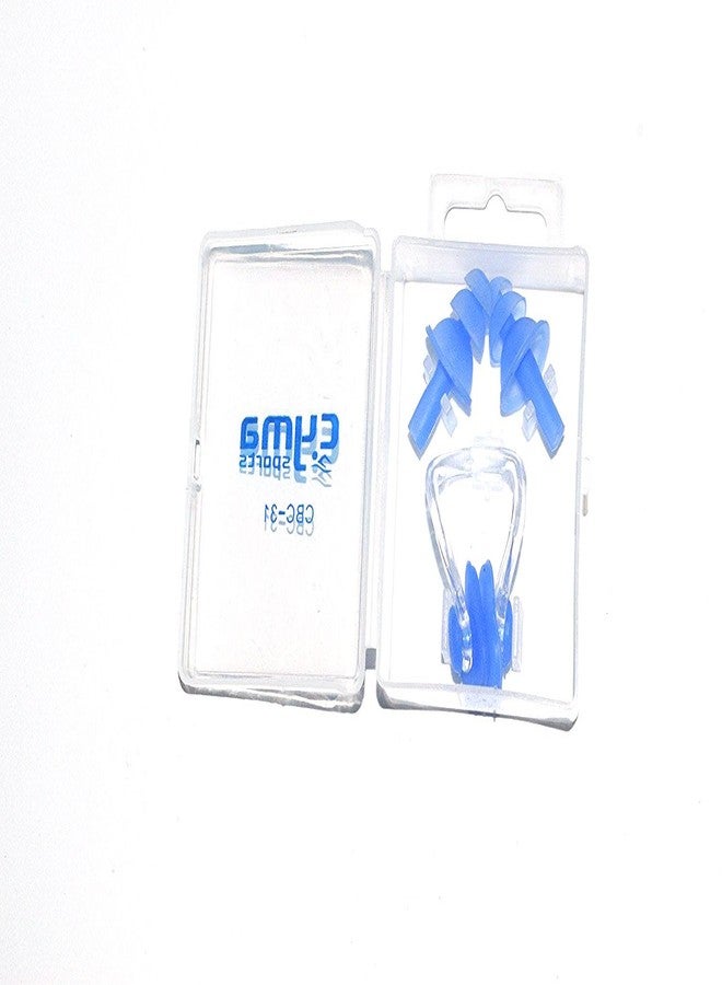 KAAS Swimming Kit Nose and Ear Protector Water Protector Nose Clip and Ear Clip for Swimmer, Adults and Children Swimming Ear plugs for swimming (Blue) - Image 2