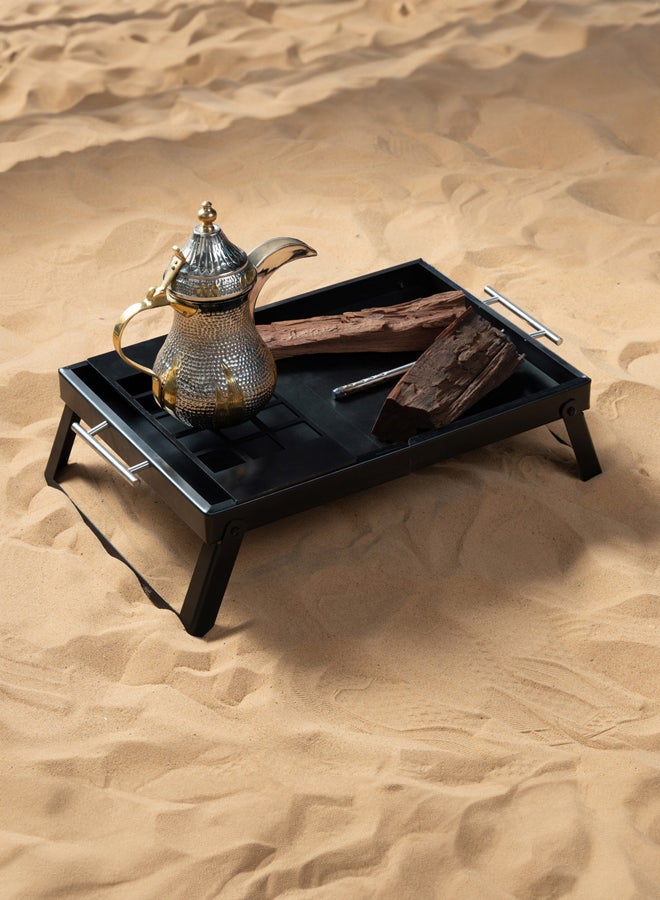 AL SANIDI Charcoal grill for trips Portable Charcoal Grill Black Size 35 *50 *18 Cm - Image 2