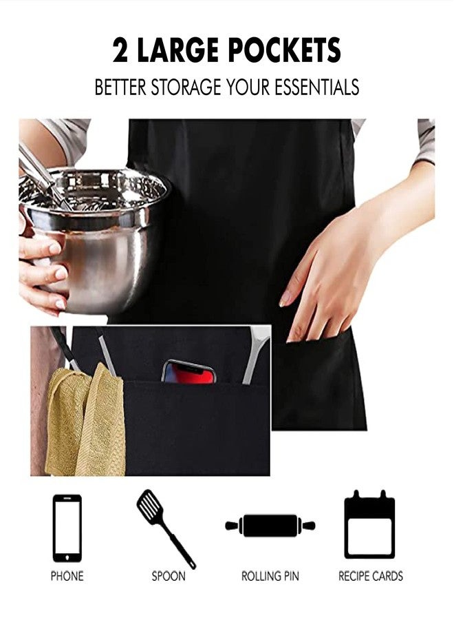 XBPDMWIN N/C Grandma's Kitchen Seasoned With Love, Adjustable Apron with 2 Pockets for Cooking Baking Gardening,Birthday,Mother's Day,Thanksgiving Day Apron Gifts for Grandma Mom, Large - Image 5
