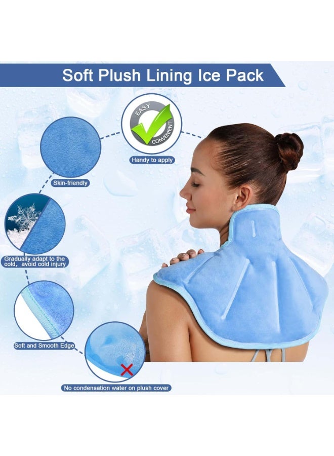 DUNISO Ice Pack for Neck and Shoulders， Gel Cold Compress，Neck Ice Pack Wrap with Soft Plush Lining，Reusable，for Shoulders and Upper Back Pain Relief - Image 5