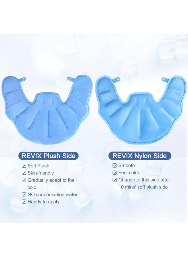 DUNISO Ice Pack for Neck and Shoulders， Gel Cold Compress，Neck Ice Pack Wrap with Soft Plush Lining，Reusable，for Shoulders and Upper Back Pain Relief - Image 3