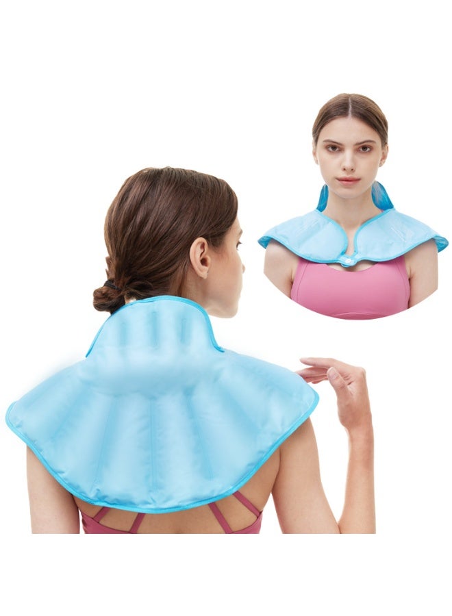 DUNISO Ice Pack for Neck and Shoulders， Gel Cold Compress，Neck Ice Pack Wrap with Soft Plush Lining，Reusable，for Shoulders and Upper Back Pain Relief - Image 1