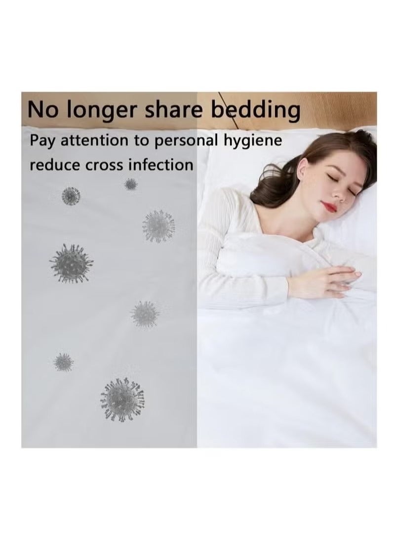 general 3 Piece Disposable SMS Non-Woven Single Travel Bed Sheet Set Suitable for Business Travel and Spa Hotel，Portable Hygienic Smooth Soft Breathable Lightweight ，Independent Packaging - Image 3