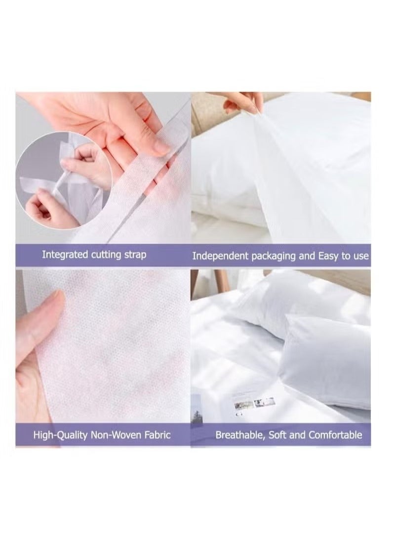 general 3 Piece Disposable SMS Non-Woven Single Travel Bed Sheet Set Suitable for Business Travel and Spa Hotel，Portable Hygienic Smooth Soft Breathable Lightweight ，Independent Packaging - Image 5