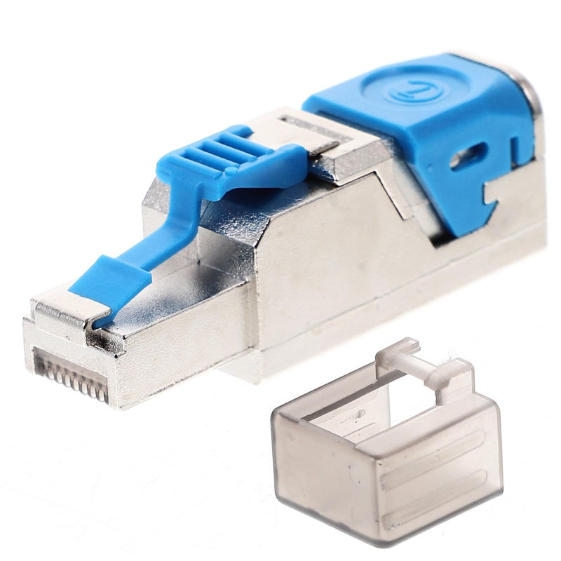 Cat8 Shielded Pass Through RJ45 Connector Plug Tool Free Installation for Cat6a Cat7 Cables - Image 2
