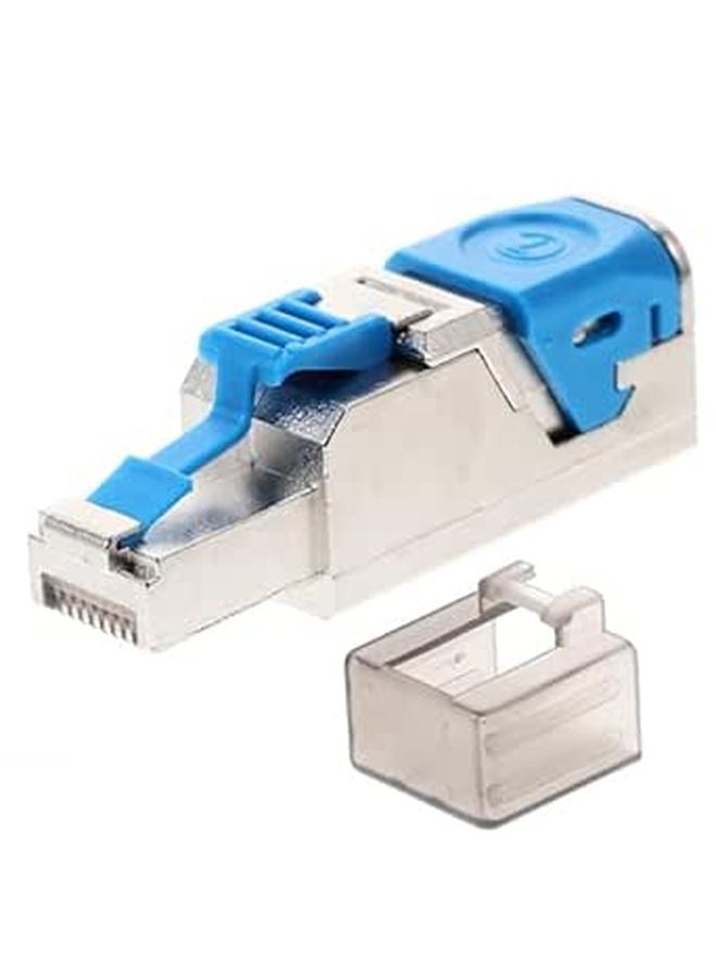 Cat8 Shielded Pass Through RJ45 Connector Plug Tool Free Installation for Cat6a Cat7 Cables - Image 1