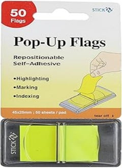 Stick'n HOPAX-Stick'n 26010 Sticky Note 45X25 mm - Neon Lime, 50 Sheets 
