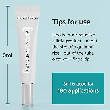 Remescar Sagging Eyelids Cream 8ml Instant Lift for Drooping Eyelids Upper Eye Lift Effect in 1 Application Clinically Proven AntiAging 180 Uses - Image 2
