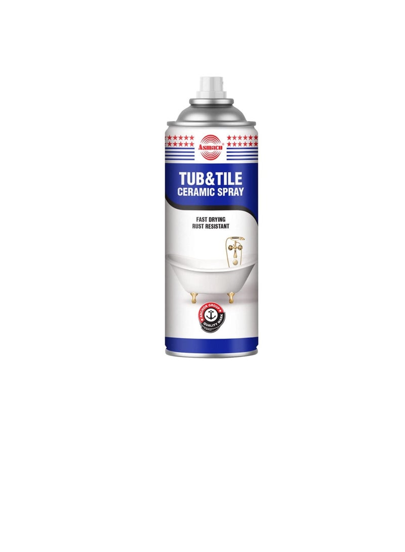 Asmaco Bathtub and Tile Ceramic White Spray for Crack filling Restoration and Coating of Bathtubs, Washbasins, Ceramic Statue and Household Items Etc… - Image 1