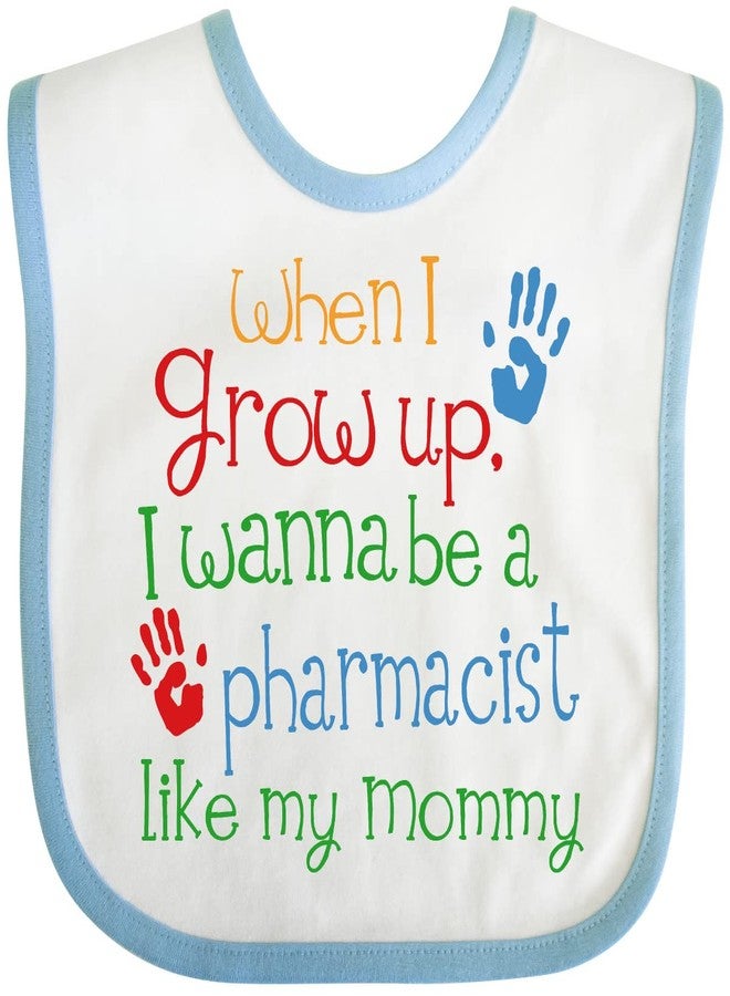 inktastic Pharmacist Like Mommy Baby Bib White and Blue 24b4b - Image 1