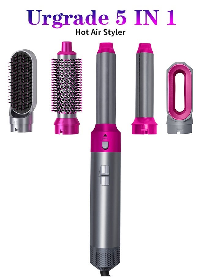 BESTIS - [Upgrade] 5 In 1 Hair Dryer Brush Hot Comb Set 1000W Hot Air Hair Curler and Straightener Styling Tool Comb Curling Brush Suitable for Women Hair Types - Image 1