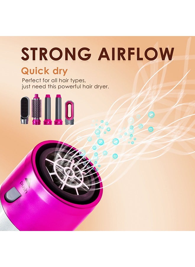 BESTIS - [Upgrade] 5 In 1 Hair Dryer Brush Hot Comb Set 1000W Hot Air Hair Curler and Straightener Styling Tool Comb Curling Brush Suitable for Women Hair Types - Image 1