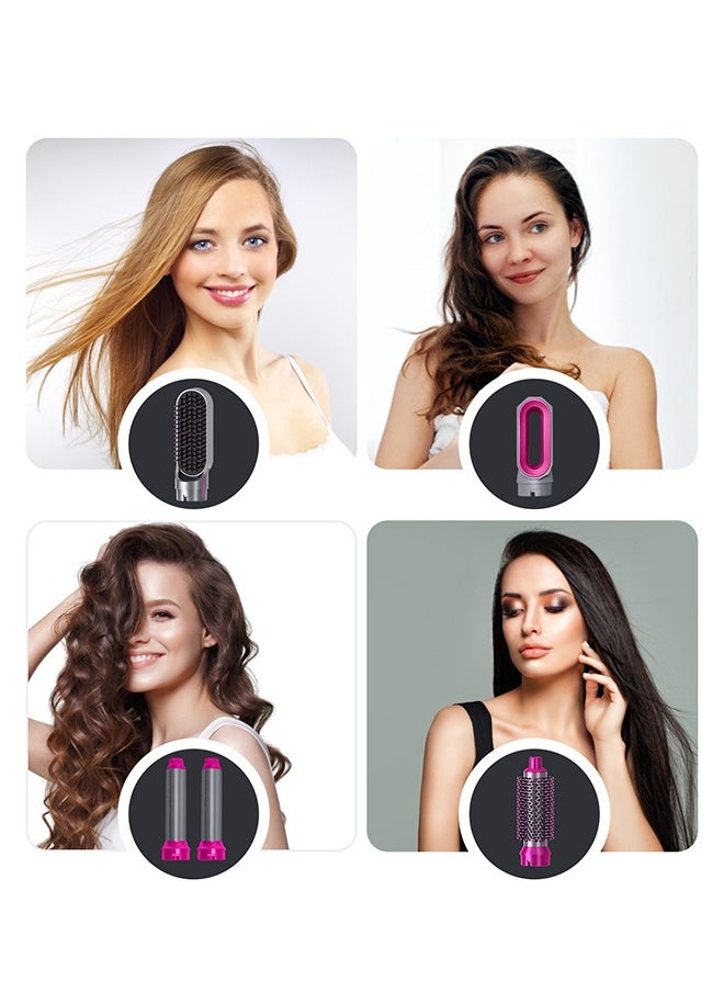 BESTIS - [Upgrade] 5 In 1 Hair Dryer Brush Hot Comb Set 1000W Hot Air Hair Curler and Straightener Styling Tool Comb Curling Brush Suitable for Women Hair Types - Image 1