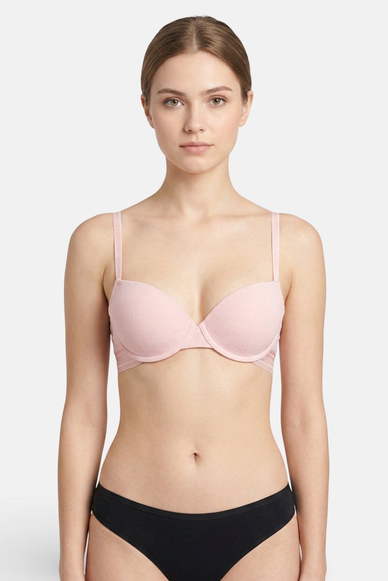 bebe Women 2 Pack Brand Logo Lightly Padded Underwired Convertible Bra, Multicolor - Image 1