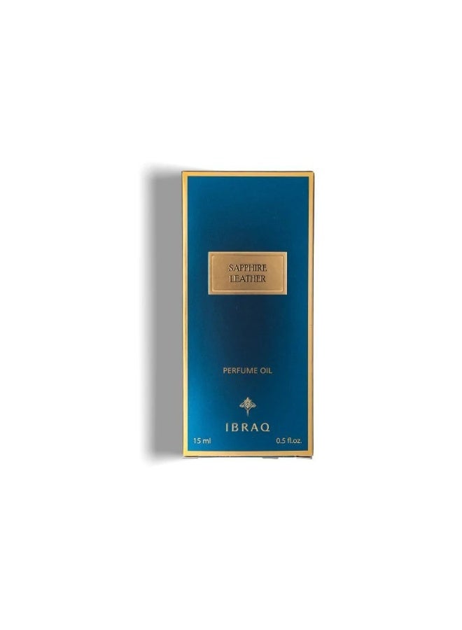 IBRAQ Ibraheem AlQurashi Perfume - Duhn Sapphire leather 15 ml - Image 2