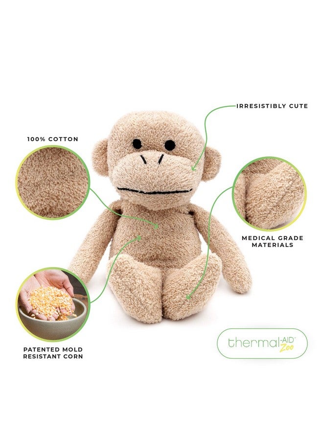 Thermal-Aid Zoo Microwavable Stuffed Animal - Plush Toy And Hot Cold Pack - Jo Jo The Monkey  - Image 2