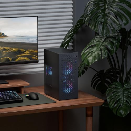 JOYJOM Micro ATX Case PC Case: MATX Case Mini PC ITX Desktop Computer Case Support Micro ATX MATX DTX ITX Mini PC with USB3.0, Support 3.5'' HDD (Black) - Image 5