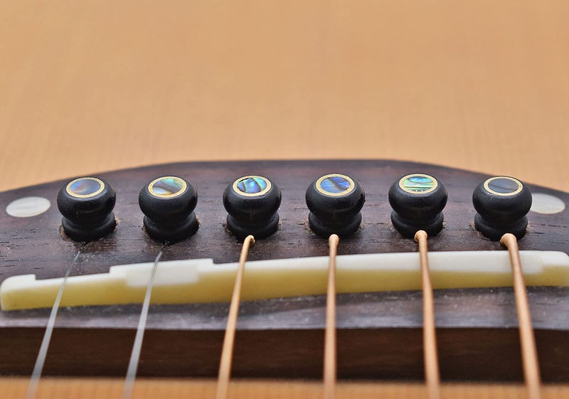 Vencetmat Ebony Guitar Pins Inlaid Abalone Dot Acoustic Guitar Parts - Image 4