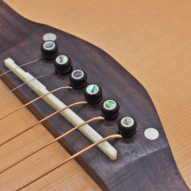Vencetmat Ebony Guitar Pins Inlaid Abalone Dot Acoustic Guitar Parts - Image 2