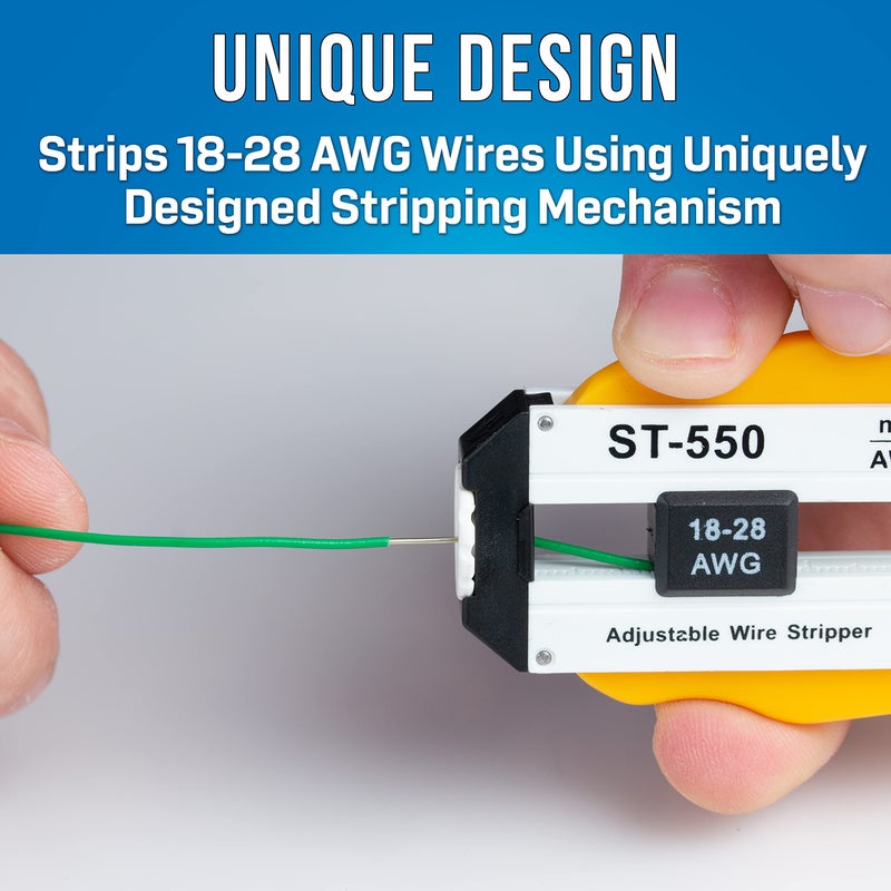 Jonard Tools ST-550 ABS Adjustable Precision Wire Stripper, 18-28 AWG - Image 2