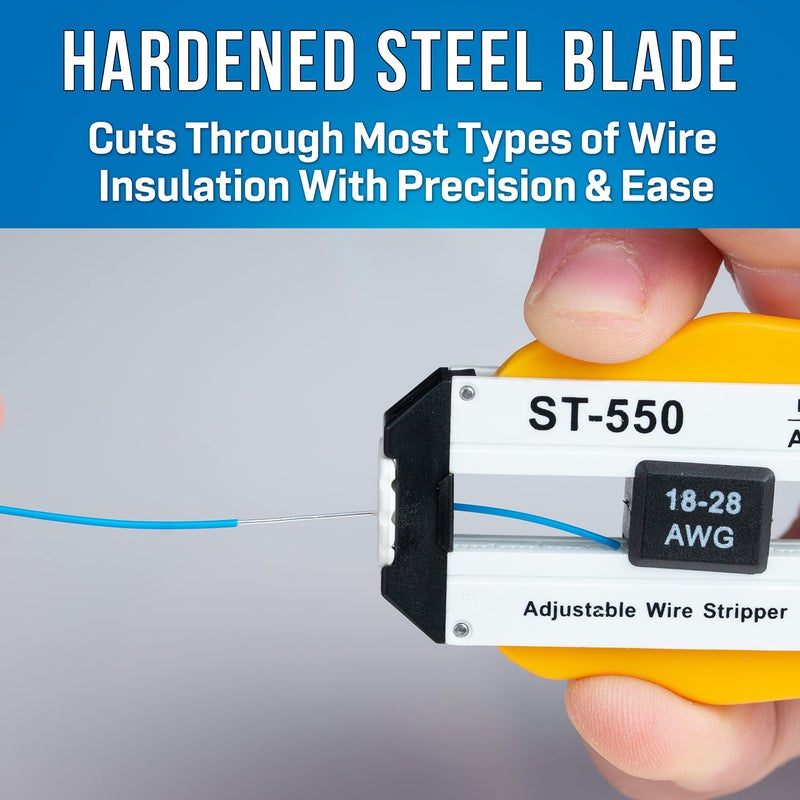 Jonard Tools ST-550 ABS Adjustable Precision Wire Stripper, 18-28 AWG - Image 4