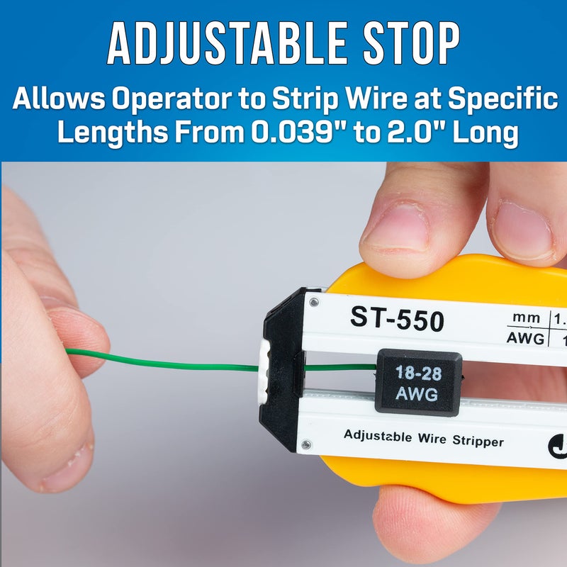 Jonard Tools ST-550 ABS Adjustable Precision Wire Stripper, 18-28 AWG - Image 3