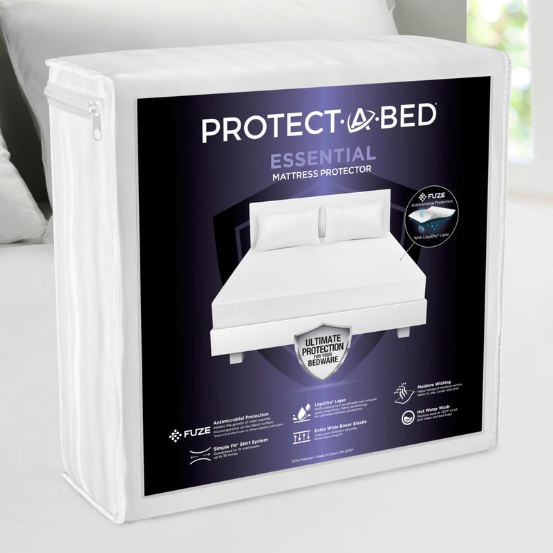 Protect-A-Bed ProtectABed Essential Mattress Protector Queen Dust Mite Resistant Noiseless and OdorResistant Mattress Cover 100 Waterproof Top Machine Washable Fits 1118 Mattresses - Image 2