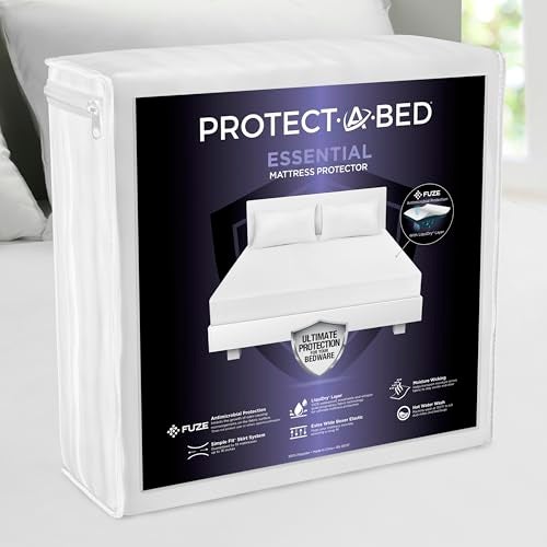 Protect-A-Bed ProtectABed Essential Mattress Protector Queen Dust Mite Resistant Noiseless and OdorResistant Mattress Cover 100 Waterproof Top Machine Washable Fits 1118 Mattresses - Image 1