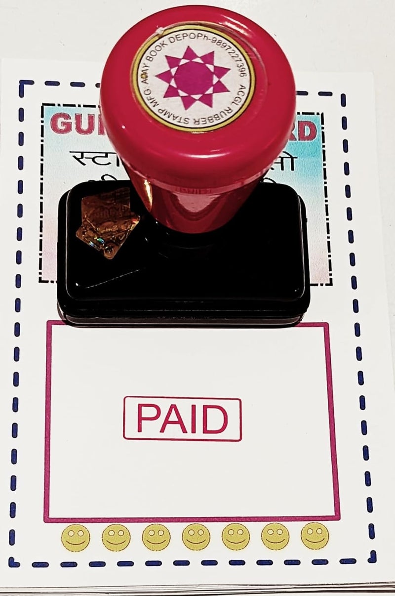 ASPL APSL Super Clear Paid SELF Ink PRI-Ink Stamp RED Paid Pack of 1 (NUMEX Jet Black) - Image 3