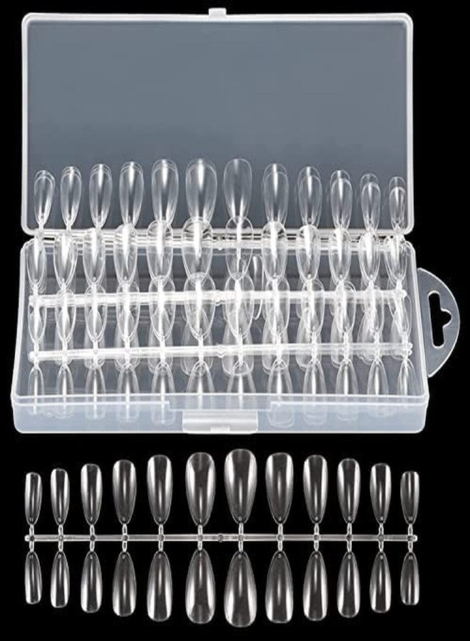 COSLUXE Fake Nails Nail Tips Acrylic, Soft Gel Press on Nails Full Cover Artificial Nails for Nail Salon DIY Nail Design Practice 240 - Image 1