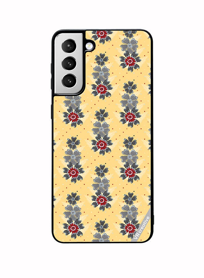VR CREATIVE Protective Case Cover For Samsung Galaxy S22 Plus 5G Pattern Folower Design Multicolour - Image 1