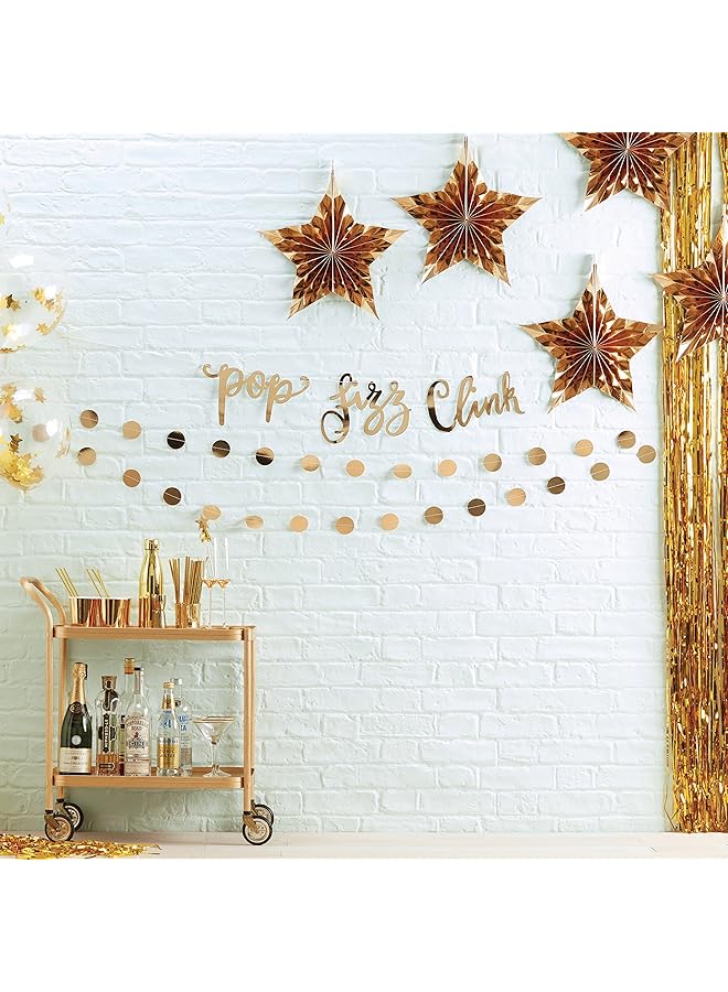 Ginger Ray Gold Star Fan Decorations - Image 3