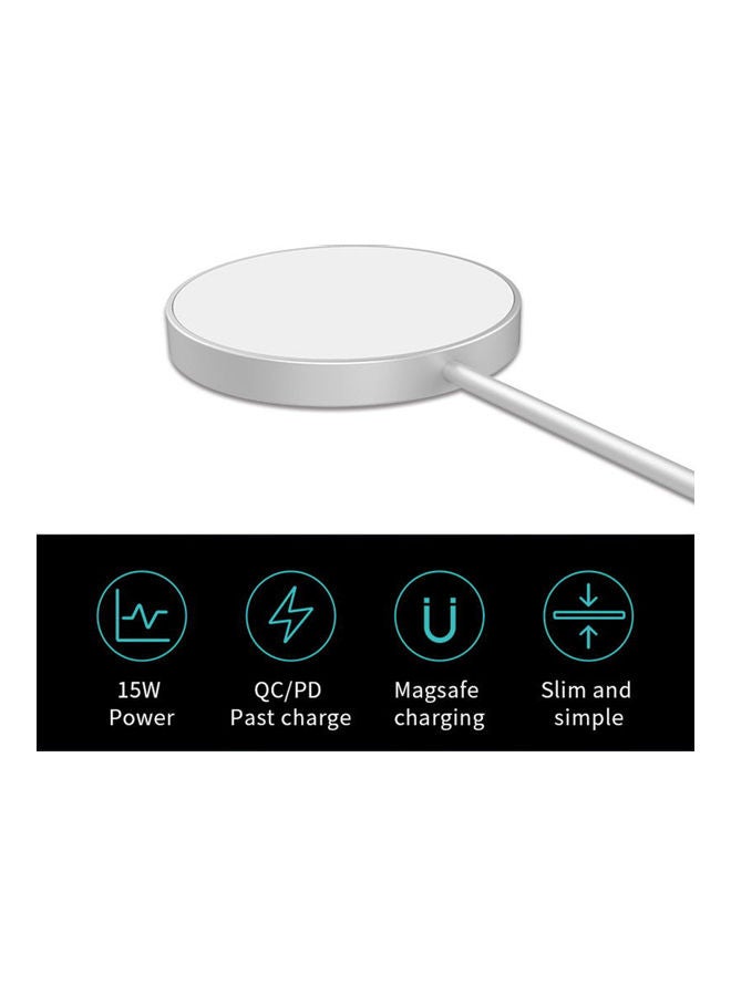 NIBEMINENT Wireless Magnetic Charger White - Image 2