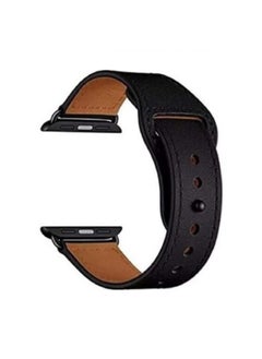 High Quality Leather Watch Strap For Apple Watch Series 8 Ultra 49mm Band Black