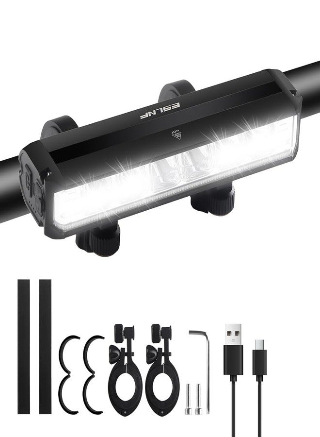 Sidaqi LED Bike Light for Night Riding USB Rechargeable Bike Headlight Super Bright 1800LM Bicycle Light with 5 Modes Waterproof Light Bar for Ebike,Mini Bike,MTB Off-Road Cycling - Image 1